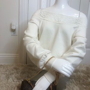 Ivory off the shoulder top!